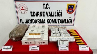 Edirne’de çok sayıda kaçak makaron ve tütün ele geçirildi
