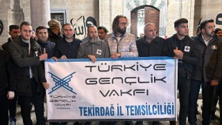 Tekirdağ’da TÜGVA,  İsrail’i protesto etti