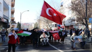 Tekirdağ’da şehitler ve Filistin için yürüyüş düzenlendi