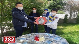 Tekirdağ'da çocuklar doğum günü ve bayramı bir arada kutladı