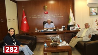 Asyaport Yönetim Kurulu Başkanı Ahmet Soyuer Başkan Yüksel’i Ziyaret Etti