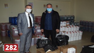 Çerkezköy Milli Eğitim Müdürlüğü okullara maske ve dezenfektan gönderdi