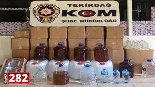 Tekirdağ'da 702 litre sahte içki ele geçirildi