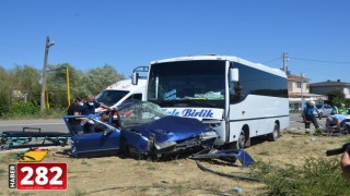 Tekirdağ'da trafik kazası: 1 ölü, 1 yaralı