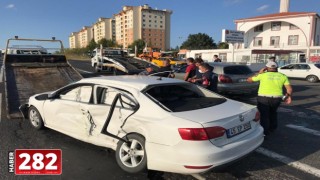 Tekirdağ'da trafik kazasında 2 kişi yaralandı