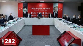 İçişleri Bakanı Süleyman Soylu, Tekirdağ'da güvenlik toplantısına katıldı
