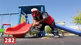 Ergene Belediyesi Oyun Parklarına Bakımını Sürdürüyor