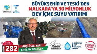 BÜYÜKŞEHİR BELEDİYESİ’NDEN MALKARA’YA 22 BİN 832 METRE İÇME SUYU HATTI