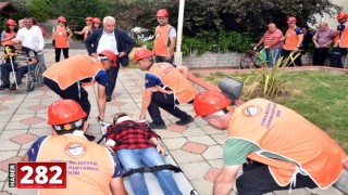 Çorlu Belediyesi Arama Kurtarma Ekipleri Tatbikata Katıldı