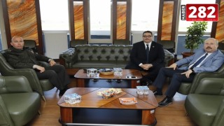 Belediye Başkanı Mustafa Onur Bozkurter, İlçe Kaymakamı ve Garnizon Komutanını Makamında Ağırladı