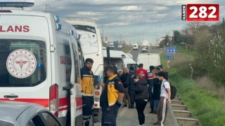 TEKİRDAĞ'da servis araçları çarpıştı: 5'i askeri personel, 16 yaralı