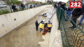 Tekirdağ'da elektrikli bisikletiyle dere yatağına düşen kadın, yaralandı