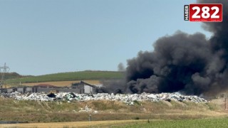 Tekirdağ'da geri dönüşüm tesisi deposunda yangın