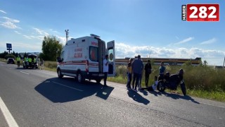 Tekirdağ'da otomobille çarpışan motosikletteki 2 kişi yaralandı